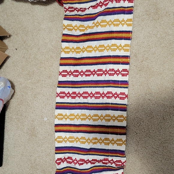 Vintage Short 1960 1970s Boho Curtains Rainbow - Picture 5 of 5